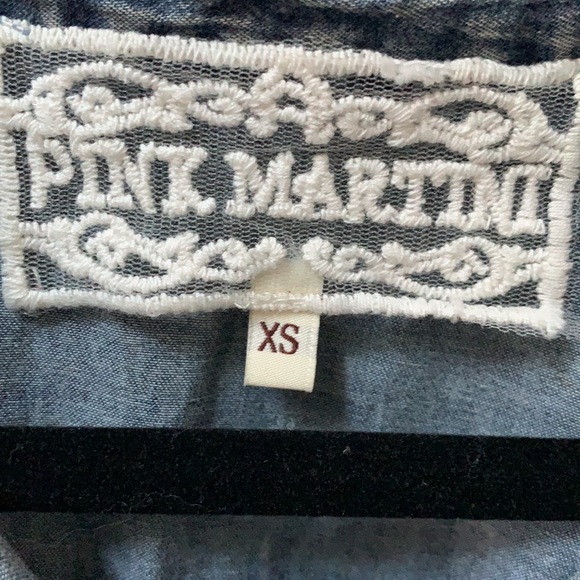 Pink Martini Denim dress distressed look - Picture 4 of 9